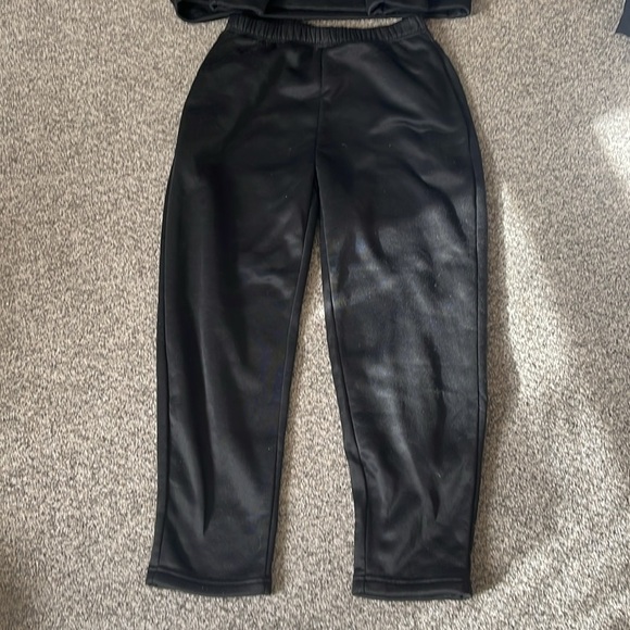 Black Button-Up Sweatshirt and Pants “Sweatsuit/Pajama” set - Picture 2 of 2